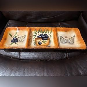 Colorful glass serveware